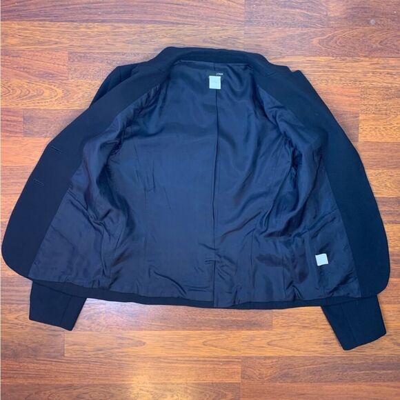 Vintage J. Crew Wool 2 Button Black Blazer Size 4 Made in Japan Jacket - Picture 4 of 8